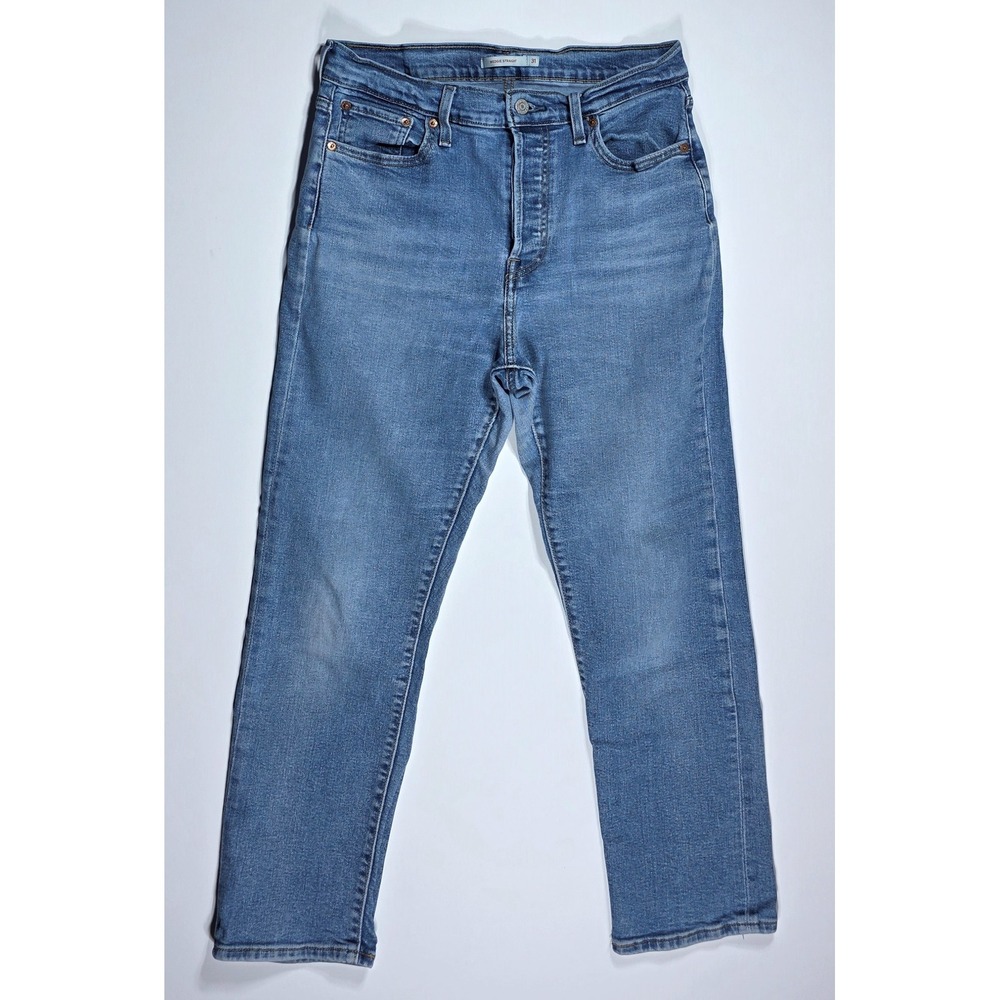 Levis Wedgie Straight Jeans Blue Button Fly High Rise W31 L28